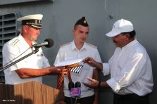 Daniel y Rosario despiden a tripulación de Buque Ruso "Moskva"