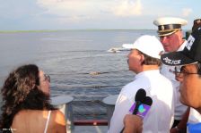 Daniel y Rosario despiden a tripulación de Buque Ruso "Moskva"