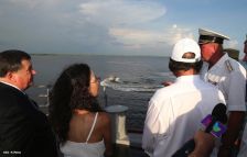 Daniel y Rosario despiden a tripulación de Buque Ruso "Moskva"
