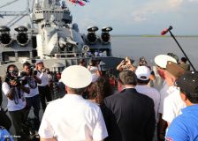 Daniel y Rosario despiden a tripulación de Buque Ruso "Moskva"