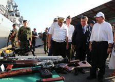 Daniel y Rosario despiden a tripulación de Buque Ruso "Moskva"