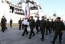 Daniel y Rosario despiden a tripulación de Buque Ruso "Moskva"