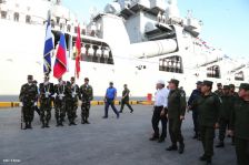 Daniel y Rosario despiden a tripulación de Buque Ruso "Moskva"