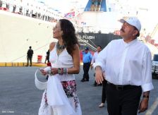 Daniel y Rosario despiden a tripulación de Buque Ruso "Moskva"