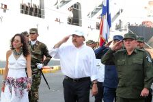 Daniel y Rosario despiden a tripulación de Buque Ruso "Moskva"