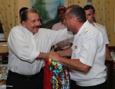 Daniel y Rosario despiden a tripulación de Buque Ruso "Moskva"