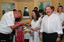 Daniel y Rosario despiden a tripulación de Buque Ruso "Moskva"