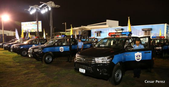 Presidente Daniel entrega nuevas unidades de transporte a la Policía Nacional para fortalecer la Seguridad de las Familias Nicaragüenses