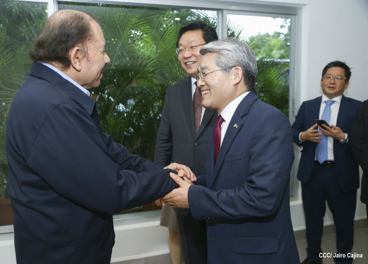 Presidente Daniel se reúne con Ministro de Comercio de la República de Corea, Hyunghwan JOO