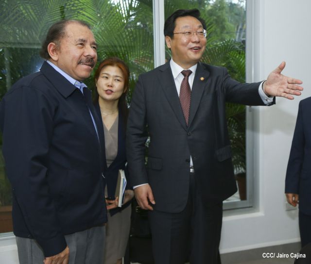 Presidente Daniel se reúne con Ministro de Comercio de la República de Corea, Hyunghwan JOO