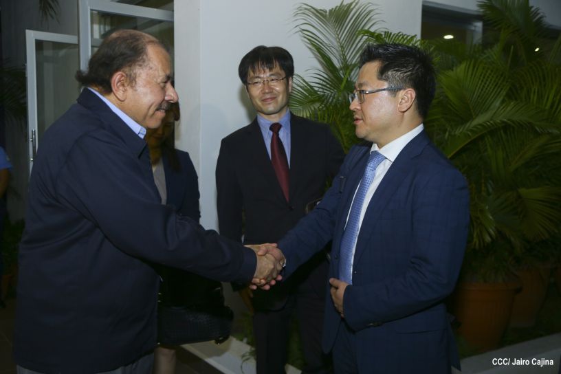 Presidente Daniel se reúne con Ministro de Comercio de la República de Corea, Hyunghwan JOO