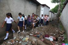 Simulacro de sismo en barrio capitalino