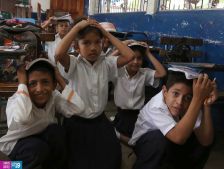 Simulacro de sismo en barrio capitalino