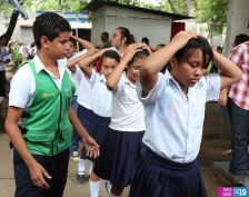 Simulacro de sismo en barrio capitalino
