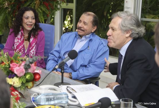Presidente Daniel y Compañera reciben al Secretario General OEA, Luis Almagro