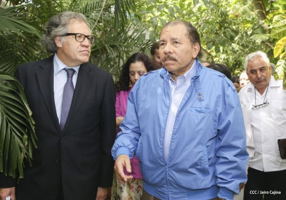 Presidente Daniel y Compañera reciben al Secretario General OEA, Luis Almagro