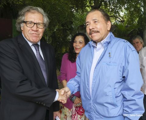 Presidente Daniel y Compañera reciben al Secretario General OEA, Luis Almagro