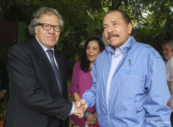 Presidente Daniel y Compañera reciben al Secretario General OEA, Luis Almagro