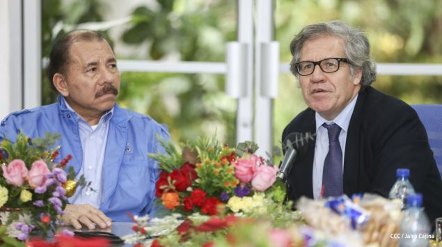 Presidente Daniel y Compañera reciben al Secretario General OEA, Luis Almagro