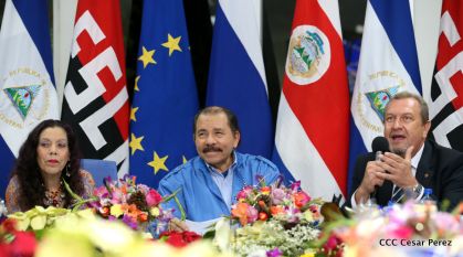 Daniel y Rosario reciben cartas credenciales de los Embajadores de la Unión Europea, Federación de Rusia y Costa Rica