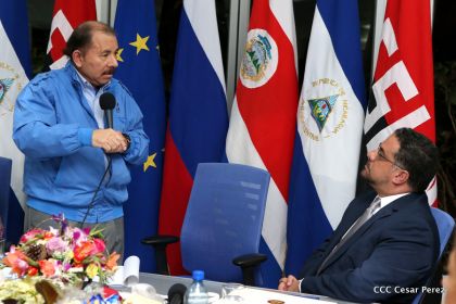 Daniel y Rosario reciben cartas credenciales de los Embajadores de la Unión Europea, Federación de Rusia y Costa Rica