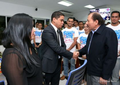 Presidente Daniel y Compañera Rosario reciben cartas credenciales de los embajadores de Corea, Francia y Uruguay
