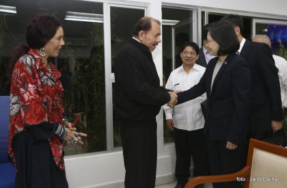 Presidente Daniel y Compañera Rosario reciben a la Presidenta de la República de China (Taiwán)