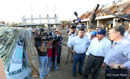 Presidente Daniel recorre obras del nuevo Estadio Nacional ”Denis Martínez" y el Polideportivo "Alexis Argüello"