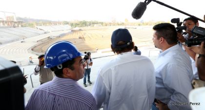 Presidente Daniel recorre obras del nuevo Estadio Nacional ”Denis Martínez" y el Polideportivo "Alexis Argüello"
