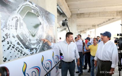 Presidente Daniel recorre obras del nuevo Estadio Nacional ”Denis Martínez" y el Polideportivo "Alexis Argüello"