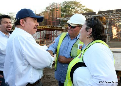 Presidente Daniel recorre obras del nuevo Estadio Nacional ”Denis Martínez" y el Polideportivo "Alexis Argüello"