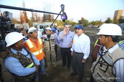 Presidente Daniel recorre obras del nuevo Estadio Nacional ”Denis Martínez" y el Polideportivo "Alexis Argüello"