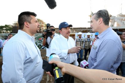 Presidente Daniel recorre obras del nuevo Estadio Nacional ”Denis Martínez" y el Polideportivo "Alexis Argüello"
