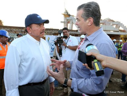 Presidente Daniel recorre obras del nuevo Estadio Nacional ”Denis Martínez" y el Polideportivo "Alexis Argüello"
