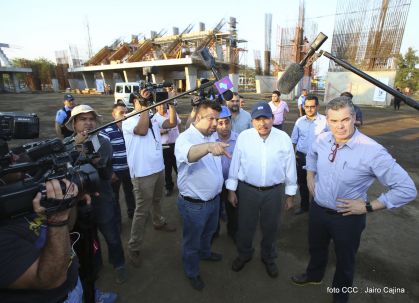 Presidente Daniel recorre obras del nuevo Estadio Nacional ”Denis Martínez" y el Polideportivo "Alexis Argüello"