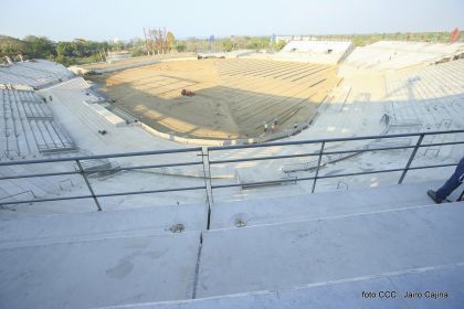 Presidente Daniel recorre obras del nuevo Estadio Nacional ”Denis Martínez" y el Polideportivo "Alexis Argüello"