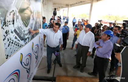 Presidente Daniel recorre obras del nuevo Estadio Nacional ”Denis Martínez" y el Polideportivo "Alexis Argüello"