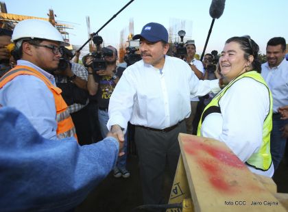Presidente Daniel recorre obras del nuevo Estadio Nacional ”Denis Martínez" y el Polideportivo "Alexis Argüello"