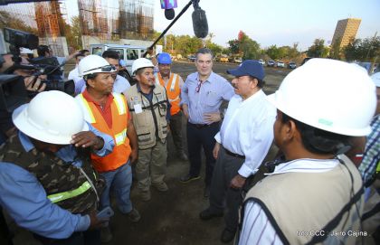 Presidente Daniel recorre obras del nuevo Estadio Nacional ”Denis Martínez" y el Polideportivo "Alexis Argüello"
