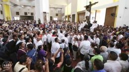 Así fue la bajada de la venerada Imágen de la Sangre de Cristo