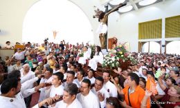 La Sangre de Cristo regresa a su morada en Catedral de Managua