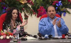 Daniel y Rosario presiden Homenaje al Comandante Tomás Borge Martínez