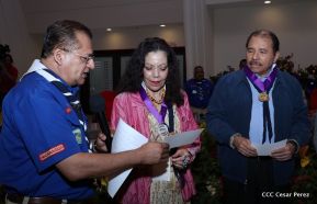 Daniel y Rosario presiden conmemoración del 100 aniversario del Movimiento Scout en Nicaragua