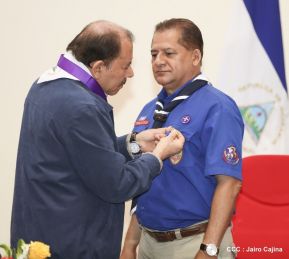 Daniel y Rosario presiden conmemoración del 100 aniversario del Movimiento Scout en Nicaragua