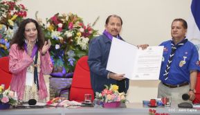 Daniel y Rosario presiden conmemoración del 100 aniversario del Movimiento Scout en Nicaragua