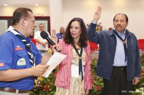 Daniel y Rosario presiden conmemoración del 100 aniversario del Movimiento Scout en Nicaragua