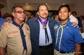 Daniel y Rosario presiden conmemoración del 100 aniversario del Movimiento Scout en Nicaragua