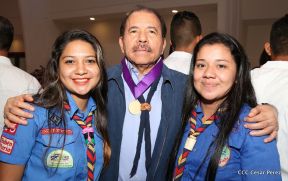 Daniel y Rosario presiden conmemoración del 100 aniversario del Movimiento Scout en Nicaragua