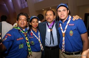 Daniel y Rosario presiden conmemoración del 100 aniversario del Movimiento Scout en Nicaragua