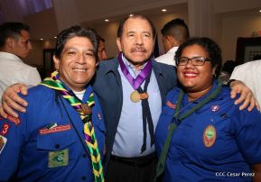 Daniel y Rosario presiden conmemoración del 100 aniversario del Movimiento Scout en Nicaragua